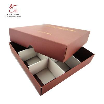 China Recyclable Custom Cheap Paper Chocolate Box Packaging With Paper Divider for sale