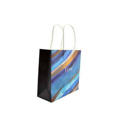 China Fancy Gift Recyclable Custom Printed Cosmetic Paper Bag for sale