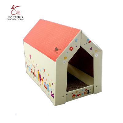 China High Quality Paper Cardboard Recycled Materials Custom Cat House for sale