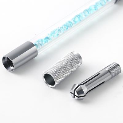 China Crystal Acrylic Tattoo Pen Multifunction Permanent Manual Double Head Cross Hole Microblading Pen for sale