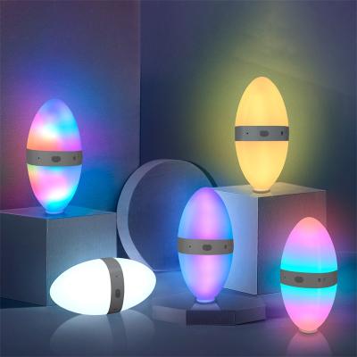 China Modern 3d rgb modern smart portable custom rechargeable silicone baby kids rgb usb rechargeable led night lights for sale