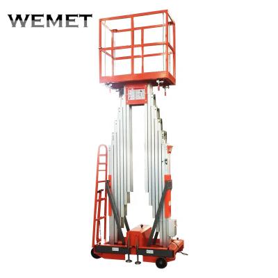 China Wemet Hydraulic Vertical Lift Platform Telescopic Electric Man Lifter for sale