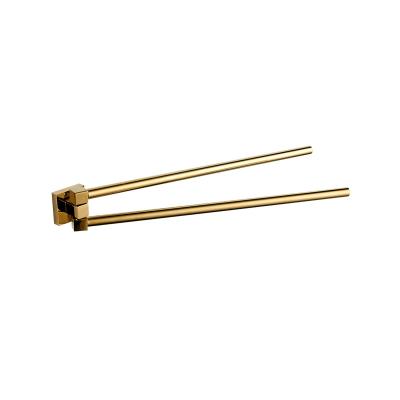 China Heater Brass Active Towel Bar / Towel Rod / Towel Rail Gold Finished for sale