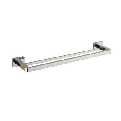 China Modern Names Bathroom Zinc Chrome Supplier Porcelain Bath Double Squaredesign Towel Bar Fittings Accessories for sale