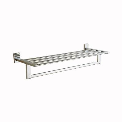 China Heater High Quality Bath Hardware Set Brass Chrome Towel Shelf for sale