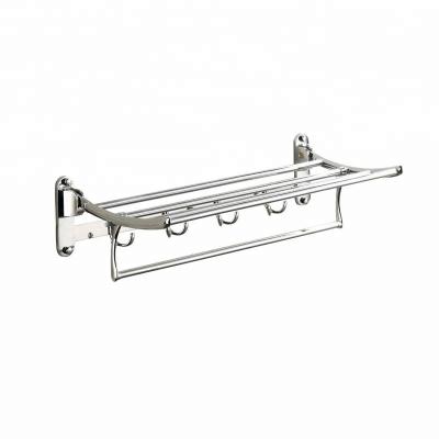 China Heater Towel Racks Double With Hook Type and Chrome Exterior Finish Bathroom for sale