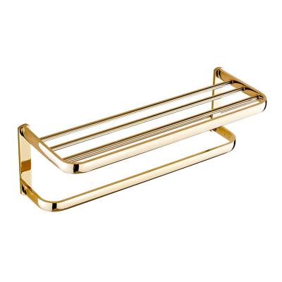 China Heater Bathroom Hang Towel Rack With Brass Chrome Plating Bathroom Towel Shelf for sale