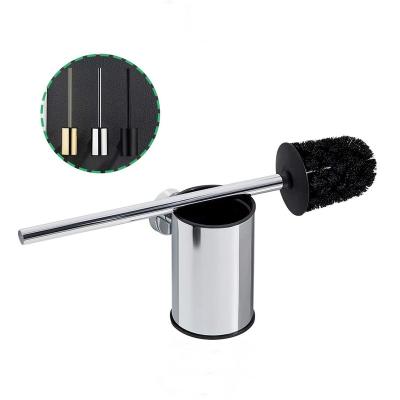 China Chrome Stainless Steel Modern Bathroom Style Fashion WC Wall Mounted Toilet Cleaning Brush for sale