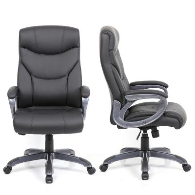 China Sillas De Oficina Leather Office Chair Large Tall Office Computer Rotating Leather Executive Chair for sale