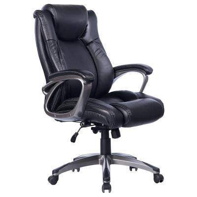 China Modern Swivel Chair Luxury Leather Executive High Back Office Swivel Chair Black Executive Office Chair for sale