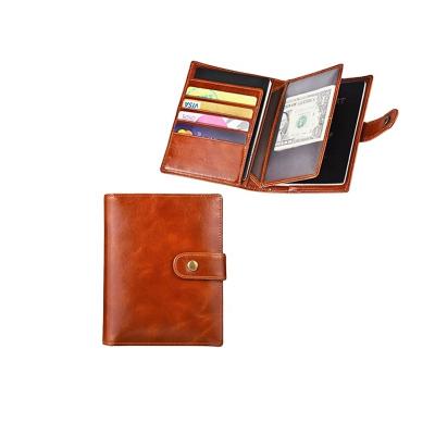 China Wholesale Fashion Factory Price RFID Blocking Genuine Leather Passport Cover and Exclusive Travel PU Passport Holder Wallet for sale