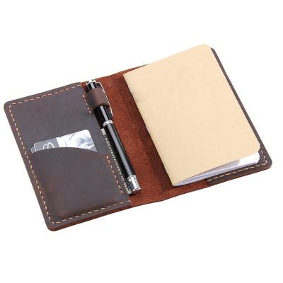 China Handmade Leather Lined Refillable Note BookDH-018NB10 Hardcover Book Travel Journal Notebook Vintage Diary for sale