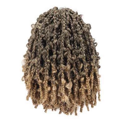 China Wholesale newcomer low temperature synthetic fiber hair 14inch butterfly braid prestretched curly lace wigs expression wholesalers human braiding braid for sale