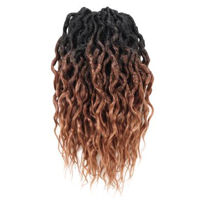 China Popular Toyotress Toceana High Quality Pre-twisted Wavy Locs Crochet Hair Ombre Pre-looped Crochet Braiding Hair for sale