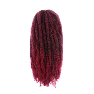 China 100% Factory Price Curly Afro Ombre Short Curly Blast Curls Braids Synthetic Marley Braid Hair Extensions for sale