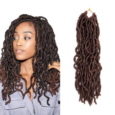 China Beauty Hot Sell Lady Butterfly Locs Crochet Hair Extensions Pre Looped Distressed Locs Faux Locs Crochet Braids Synthetic Hair for sale