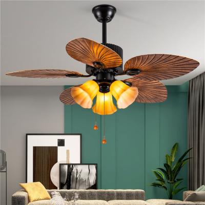 China Energy Saving Best Price American Style Vintage Ceiling Fan Decorative Winding Operated Ceiling Fan With Light for sale