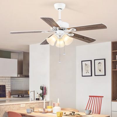 China Energy Saving 42 Inch 5 Blades Vintage New Listed Decorative Home Restaurant Led Ceiling Fan Light for sale