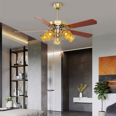 China Energy Saving Decorative Ceiling Fan Luxury Living Room 3000K-6000K Zipper Ceiling Fan Lights for sale