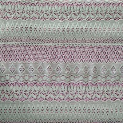 China 2020 Viable Latest Stripe Design Nylon And Spandex Lace Fabric for sale