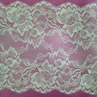 China Newest Design Elastic Flower Cheap Jacquard Lace Trim Width 18cm Viable for sale