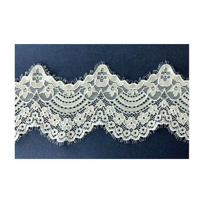 China 2022 Hot Elastic Lace Beautiful Stretch Tulle Eyelash Lace Viable for sale