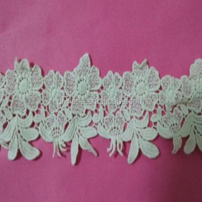 China Viable hand cotton crochet lace, cotton flower chemical lace for sale