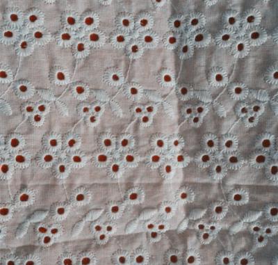 China TC Embroidery Cotton Lace Fabric Shrink-Resistant , African Lace Fabric for sale