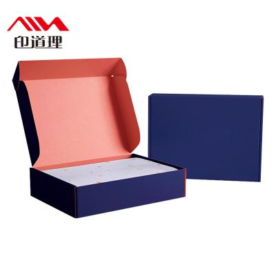 China Recyclable Wholesale Custom Eco Friendly Printed White Colored Pink Packaging Rigid Corrugated Mailer Kraft Box With Logo for sale