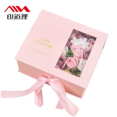 China Recyclable Custom Wholesale Gift Flower Packaging Box Different Colors Square Floral Boxes for sale