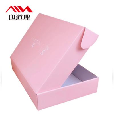 China Custom Logo Recycled Shipping Box Recyclable Aircraft Printed Pink Luxury Folding Corrugated Paper Packaging Storage Box for sale