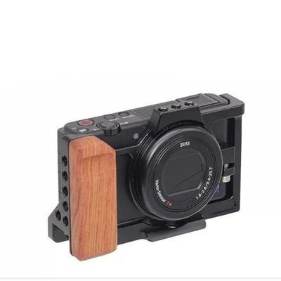 China Higher Versatility Camera Cage With Wooden Handle For Sony ZV-1 ZV1 Video Shooting Rig Stabilizer for sale