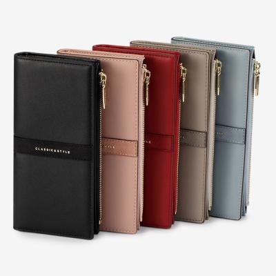 China Hot-selling Fashion Wholesale Waterproof Vintage Cheap Colorful Card Holder PU Leather Ladies Long Grab Women Wallet for sale