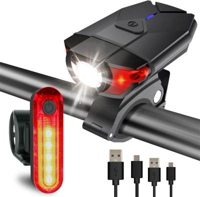 China With Waterproof Rechargeable Bicycle Kit Bicycle Kit Long Range Headlight Speaker USB Front Light for sale