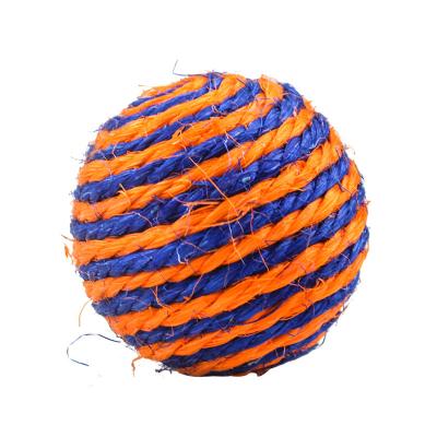 China Wholesale Durable Durable Teeth Chew Ball Cat Pet Products Toys Armor Cat Toy Scratching Interactive Funny Sisal Ropoe for sale