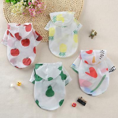 China Sustainable Cute Hot Pet Clothes Cartoon Dog Clothes Summer Sunscreen Clothing Pet Sun Protection Clothing for sale