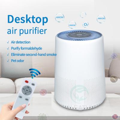 China hepa desktop air purifier ionizer desktop home use hepa desktop air purifier uv light for sale