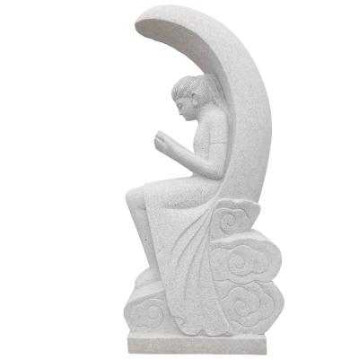 China New Type Chinese Interesting Price Hand Carving Figure Statue Reading Girl Statue for sale