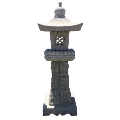 China Landscape Sculpture High Quality Durable Using Various Hand Carving Chinese Granite Stone Lantern for sale