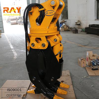 China Hotels Hydraulic Rotator Grapple For Excavators Hydraulic Rotating Grab for sale