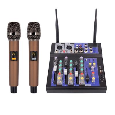 China KTV stage performance family new style portable wireless microphone with console audio mixer audio mixer for sale