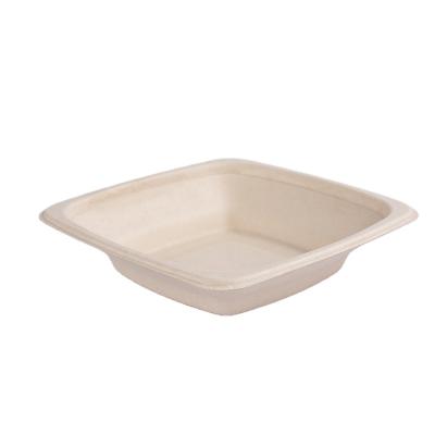 China Eco-friendly and oil-proof 16oz 24oz 32oz 42oz Biodegradable Disposable Square Take Out Bagass Salad Bowl for sale