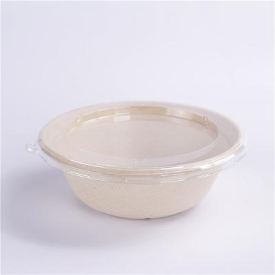 China Hotel Restaurant Home Biodegradable And Compostable Sugarcane Pulp Salad Bowl 32OZ for sale