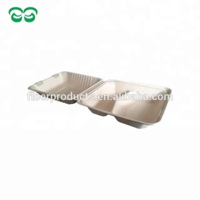 China Eco - Friendly And Oil - Proof Bagasse Clamshell Paper Tableware for sale