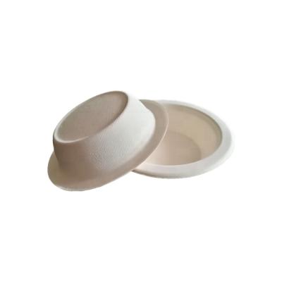 China Factory Tableware Sugarcane Bagasse Paper Biodegradable Disposable Soup Bowls Eco-friendly and Oil-proof for sale