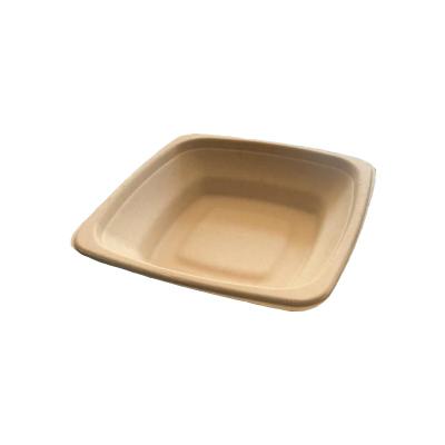 China Contemporary Disposable Biodegradable Food Container Rolls Sugarcane Bagasse Paper Salad Bowl for sale