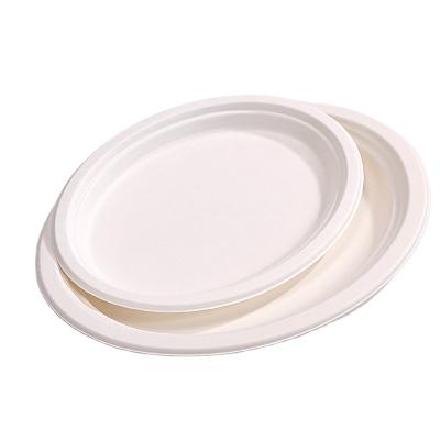 China CLASSIC Best Selling Compostable and Disposable Sugar Cane Paper Biodegradable Oval Dishes for sale