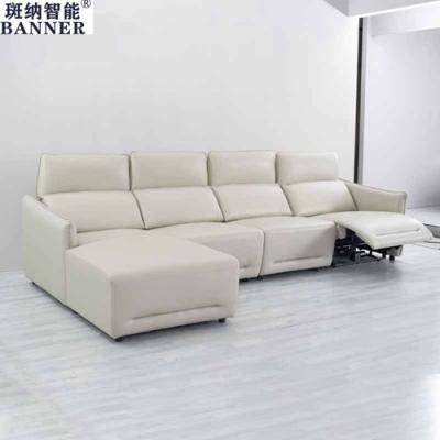 China BN Italian Corner L-Shaped Sofa Electric Function Headrest Adjustable Sofa Combination Recliner Sofa Functional Sofa for sale