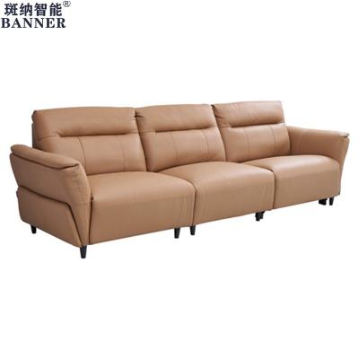 China BN Minimalist Three-Seat Leather Sofa Living Room High Foot Electric Function Sofa Electric Recliner Functional Sofa for sale