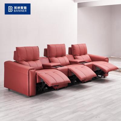 China BN Italian Home Cinema Audio-Visual Room Leather Sofa Private Cinema Space Cabin Functional Electric Sofa Recliner Chair for sale